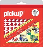 Pickup plakcijfers boekje CooperBlack rood - 15 mm