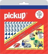 Pickup plakcijfers boekje Helvetica blauw - 10 mm -