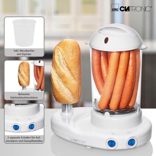 Clatronic HDM 3420 - Hotdog maker - Eierkoker — afbeelding 3