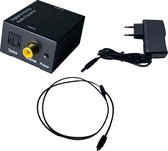 Digitaal naar analoog audio converter / omvormer, inclusief kabels,toslink,voeding