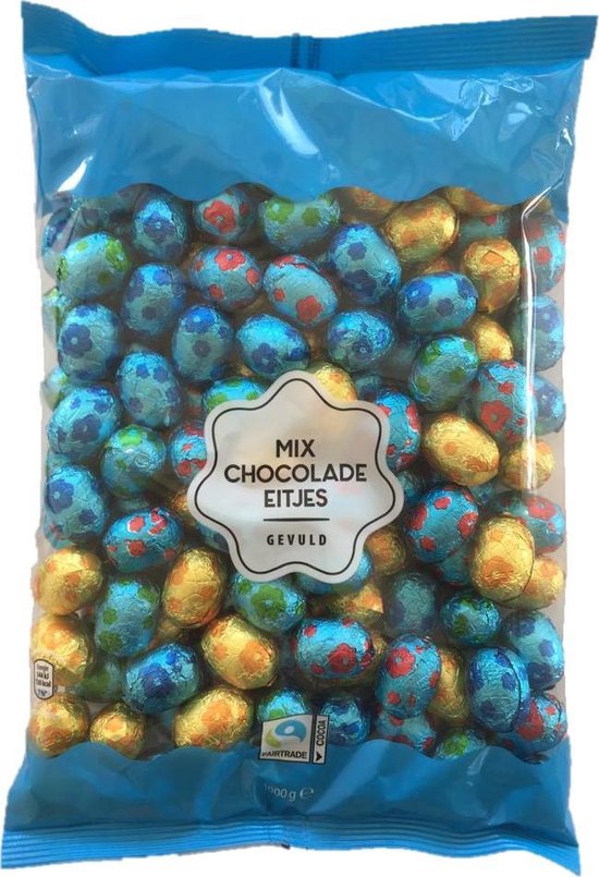 Fairtrade gevulde paaseitjes - mix van chocolade - 5kg | bol.com