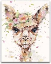 Diamond Painting Volwassenen - Alpaca - Volledige Bedekking - Ronde Steentjes - 20 x 25 CM