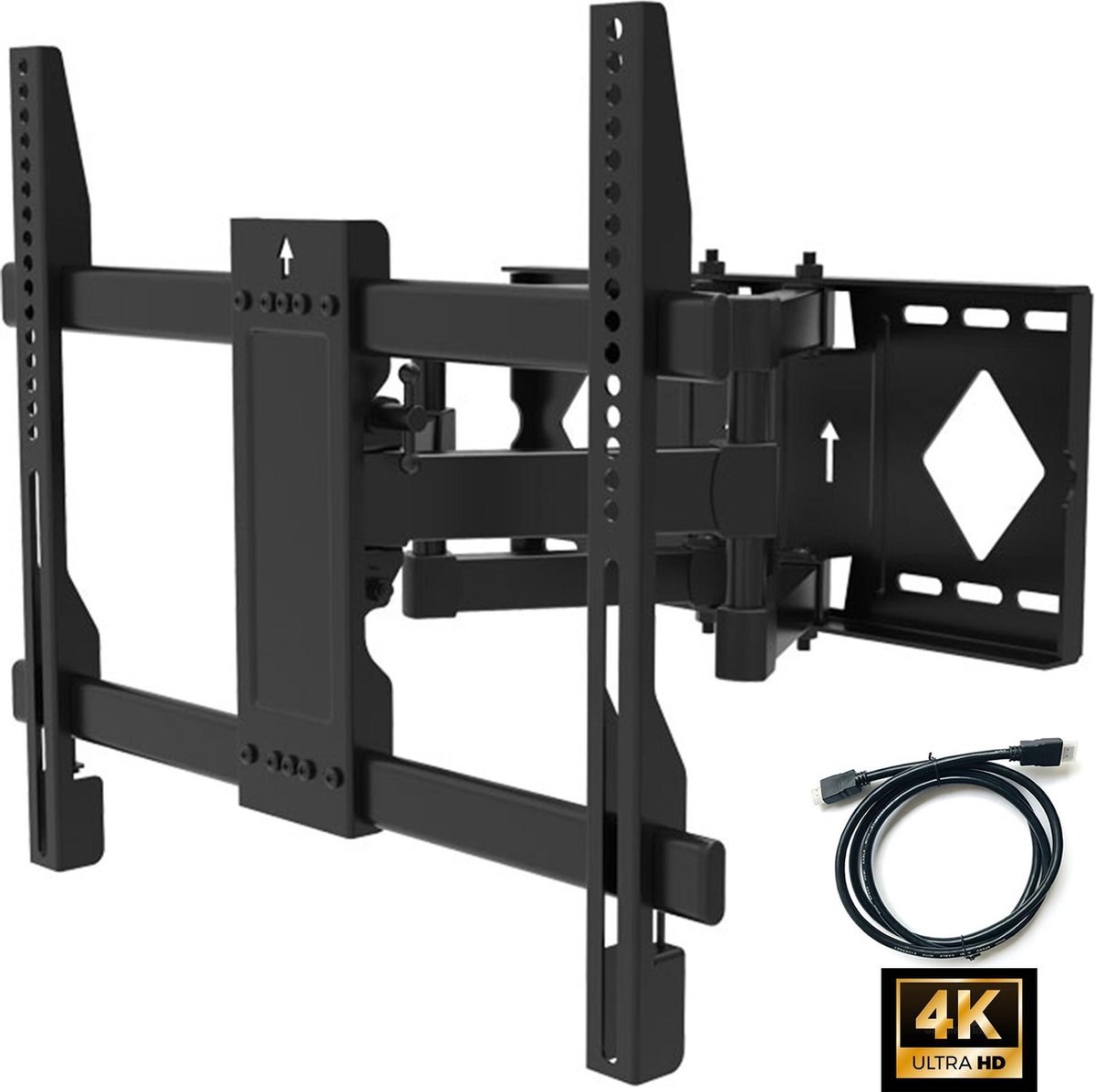 PALMAT® Serie PT4200112 - Televisiebeugel – Muurbeugelsteun – Muurbeugel - Draaibaar en kantelbaar – Super Dubbele Arm – 32-70 Inch - VERSA 600 x 400 mm