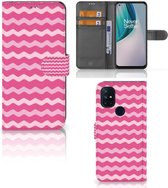 Hoesje ontwerpen OnePlus Nord N10 GSM Hoesje ontwerpen Waves Pink
