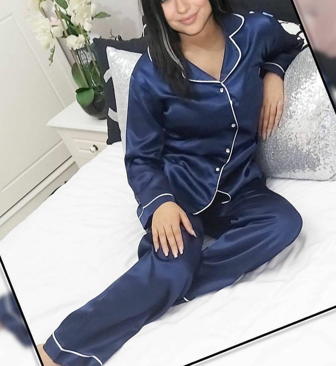 Pyjama Femme Satin Bleu Foncé Taille S | bol.com