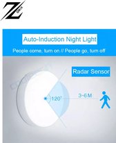 ZORIX®- Draadloos LED Nachtlampje met Bewegingssensor -Koud Wit - Verlichting Tot 3 Meter Bereik - Kastverlichting