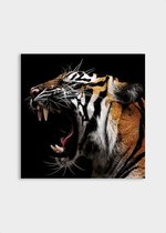 Poster Tiger Roar - Plexiglas - Meerdere Afmetingen & Prijzen | Wanddecoratie - Interieur - Art - Wonen - Schilderij - Kunst