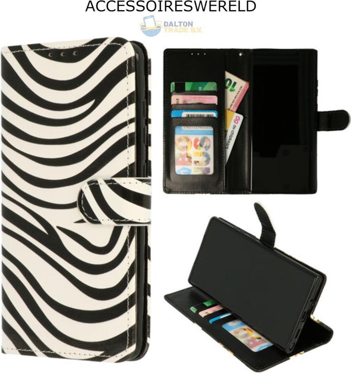 Bookcase Apple iPhone 12 Pro Max - Portemonnee hoesje - Zebra Print