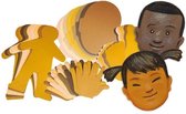 Figurenpakket beige - kartonnen figuren van kinderen - kuntselpakket diversiteit en inclusie - knutselen jongens en meisjes