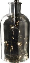 Gusta Decoratie fles LED 10x20cm Zilver