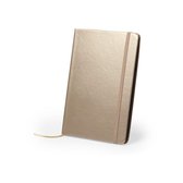 4x stuks luxe pocket schriften/notitieblok/opschrijfboekje 21 x 15 cm in de kleur goud met harde kaft en 80 blanco pagina's
