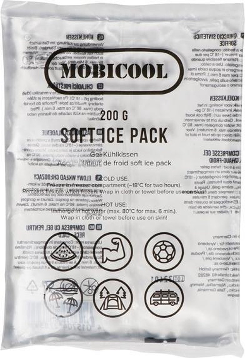 Koelzak (Soft-Icepack) MobiCool Soft Ice Pack 200 9600024996 1 stuk(s) (b x h x d) 10 x 180 x 120 mm