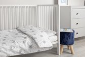 Sensillo 2 delige beddengoed set - ledikant deken - Dekbedovertrek + Kussensloop - 100x135cm + 40x60cm Paardenbloem White