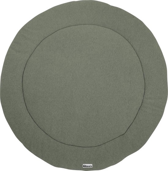 Meyco boxkleed rond Knit basic - Forest green - 95 cm