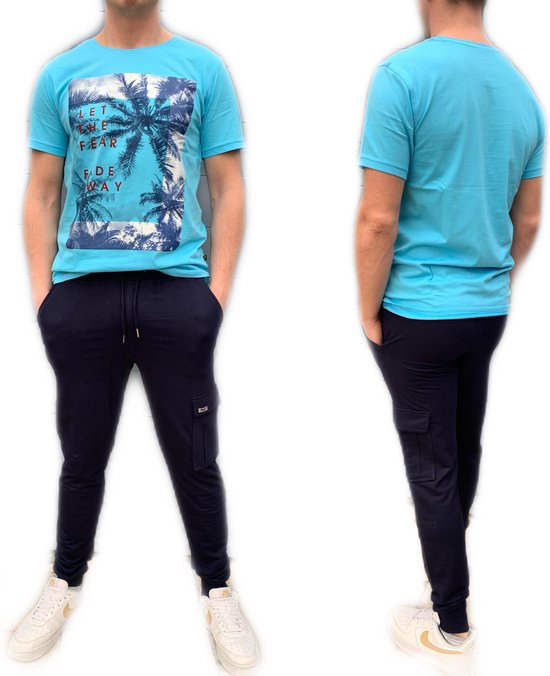 Ensemble de jogging homme Embrator / Combinaison domicile turquoise / bleu foncé taille M