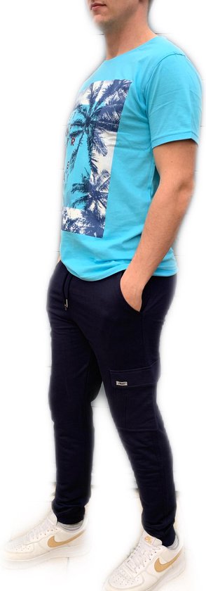 Ensemble de jogging homme Embrator / Combinaison domicile turquoise / bleu foncé taille M
