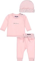 Dirkje - Bio Basic - SET(3delig) - Roze broek - shirt - mutsje - Maat 56