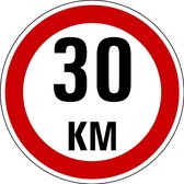 Maximaal 30 km sticker, A1 150 mm