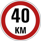 Maximaal 40 km sticker, A1 400 mm