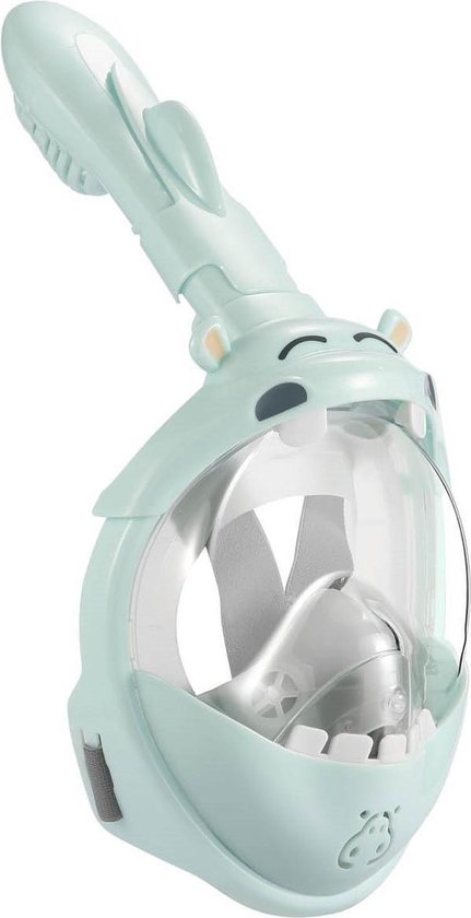 Atlantis Full Face Mask Kids Hippo - Masque de plongée avec tuba - Enfants - Bleu