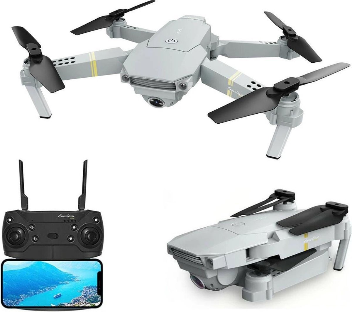 Trendtrading Mini Drone met Camera - 100m Bereik - HD Live-View via App | Zilver
