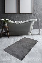 Nerge.be | Badmatten | Havai Smoked Grey 80x140 cm | %100 Acrylic - Handmade | Badmat Set | Antislip | Washable in the Machine | Soft surface