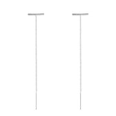Zilver-Minimalistische staaf lange oorbellen-Zilverkleur-Charme Bijoux
