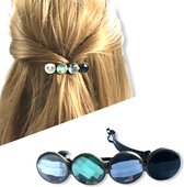 Hairpin-Hairclip-haarspeld-cabochon-glossy-zwart-grijs-groen