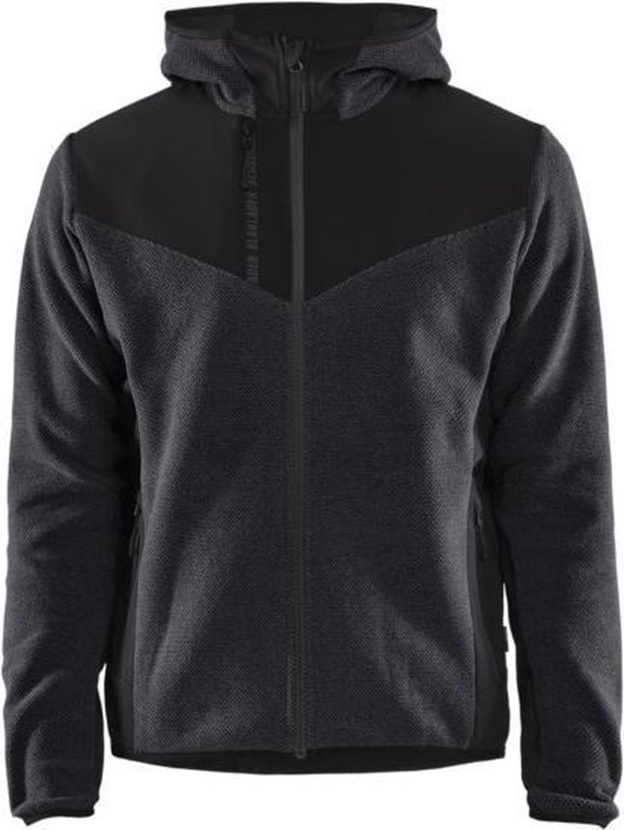Blaklader Gebreid jack met softshell - Donkergrijs/Zwart - 2XS