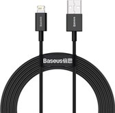 Baseus Superior Series USB vers Apple Lightning 2.4A Zwart 2 mètres