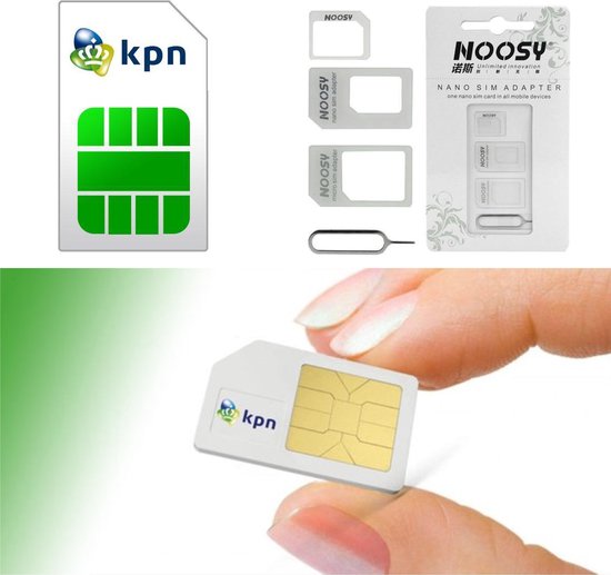 KPN Prepaid met €10 beltegoed - Inclusief NOOSY Simkaartadapter - Past in  elke telefoon | bol.com