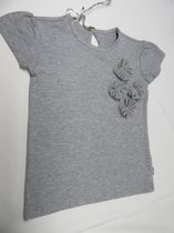 rumbl , meisje, t-shirt korte mouw , grijst ,strikjes , 92 / 98 ,  2 - 3 jaar