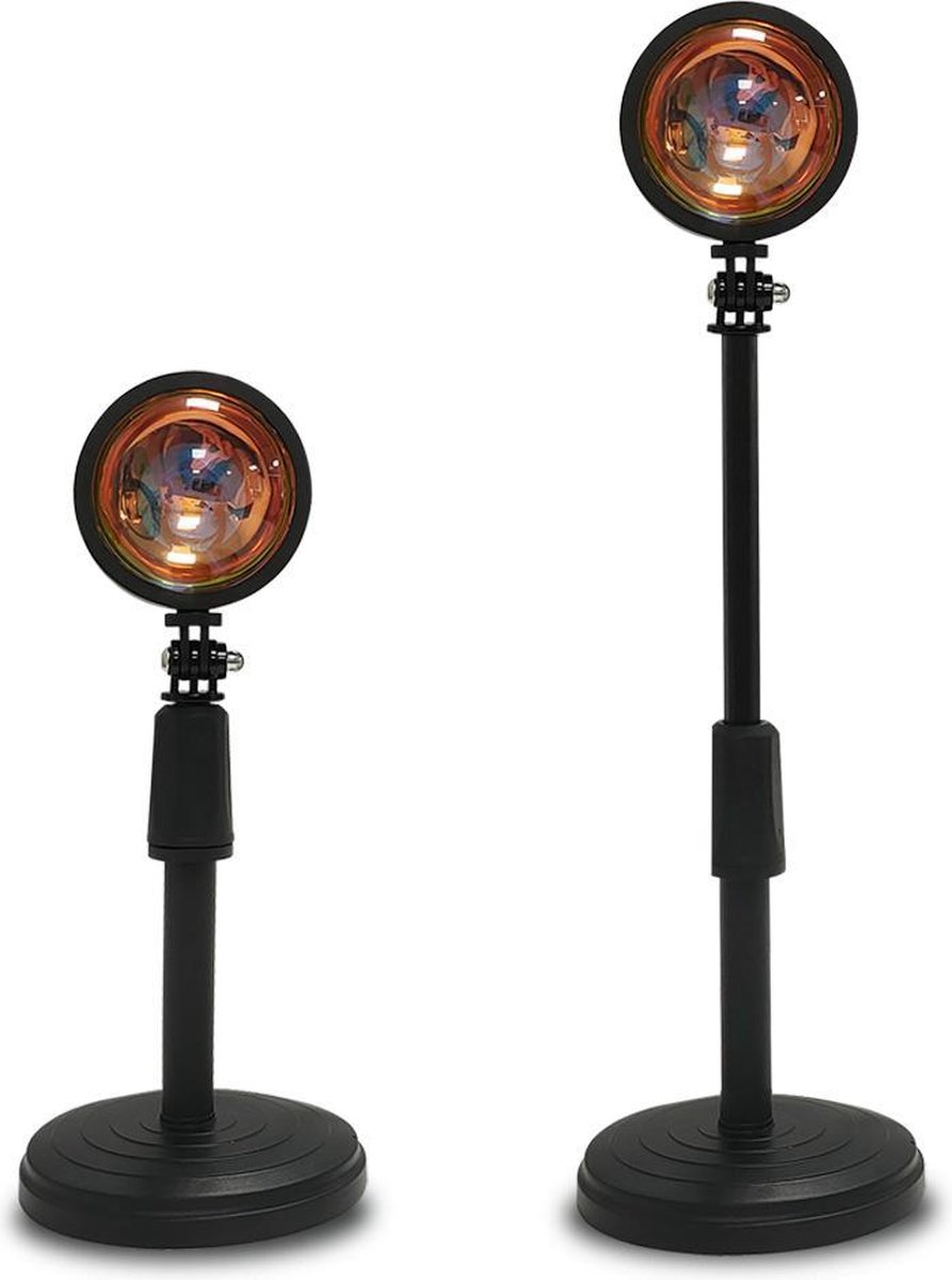 Sunset lamp - Sunset projection lamp - Sfeerverlichting binnen - Zonsondergang lamp - Hoogte verstelbaar - Sunset projector - SUNSET – foto 5