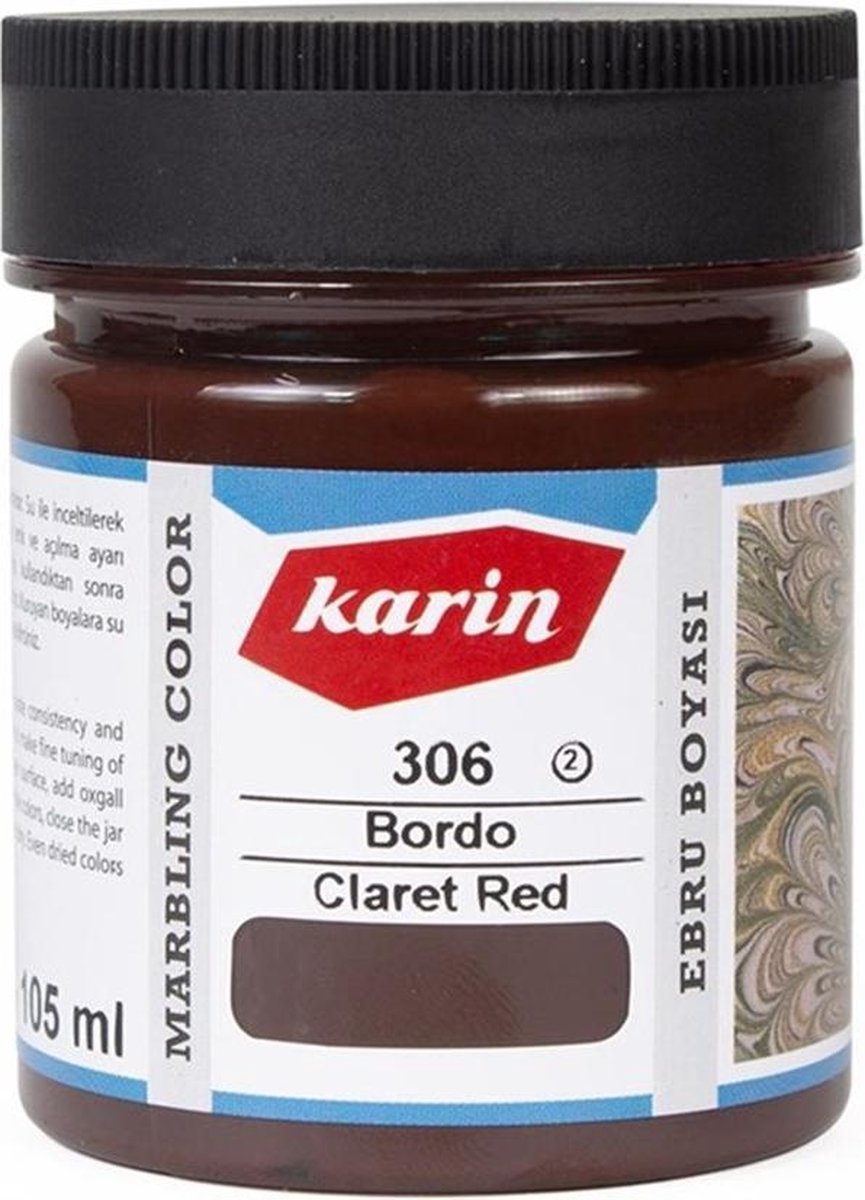 Ebru / Papiermarmer Verf - Bordeaux - 105 ml