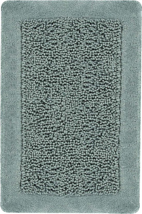 Tapis de Badmat Luxe Danique Blauw | 60 x 100 | Doux et absorbant l'humidité | Antidérapant avec clous