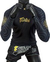 Fairtex RG6 Pro Long Sleeves Rashguard - "Ninlapat" - zwart/goud - maat XL