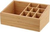 Bamboe make up organizer - Make up - Organizer - 9 opbergvakken - Organisator - Cosmetica opbergdoos - Bamboe editie