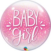 Brievenbusballon, Baby Girl Pink & Confetti Dots