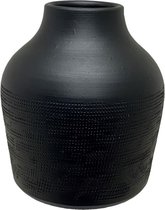 Tokio fles mat zwart 20 cm hoog, diameter 18 cm