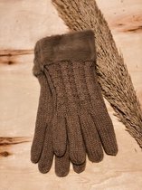 Winter Handschoenen - Dames - Verwarmde - Elegant bruin
