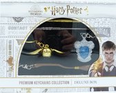 Harry Potter - Golden Snitch + Ravenclaw House Crest - Premium Keychain Collection Deluxe Box 6-Pack