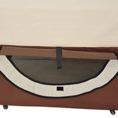 Paws Honden transporttas opvouwbaar bruin/crème maat L 70 x 51 x 59cm