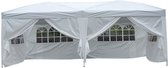 Sunny Partytent paviljoen tuintent incl. 6 zijdelen wit