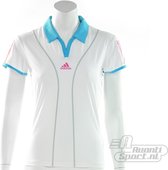 adidas - Women's Barricade Capsleeve Polo - Dames Tennis Polo's - 36 - Wit/LichtBlauw/Roze