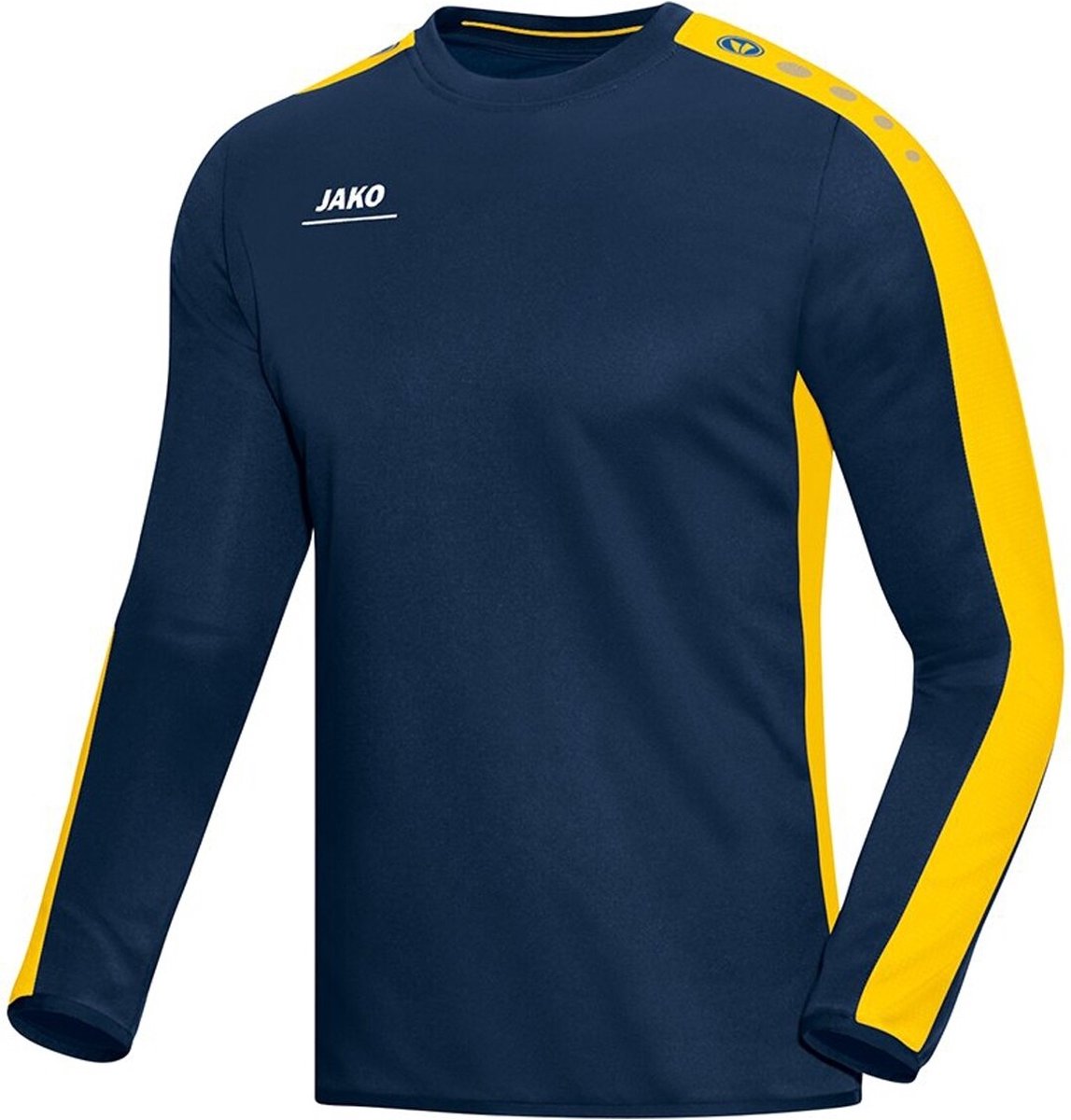 Jako - Sweater Striker Junior - Sweater Junior Blauw - 128 - marine/geel