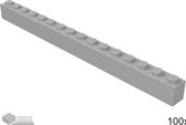 Lego Bouwsteen 1 x 16, 2465 Licht blauwgrijs 100 stuks