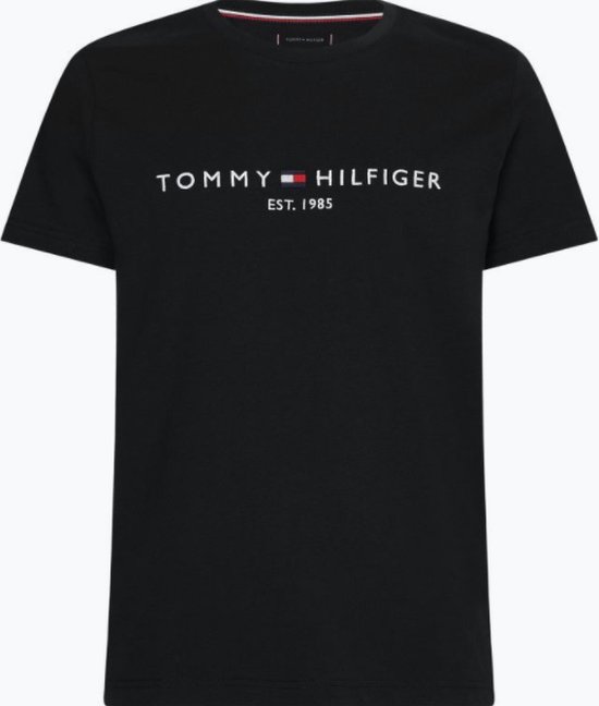 Tommy Hilfiger - Logo T-shirt Zwart - Maat XS - Modern-fit