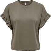 ONLY ONLFREE LIFE S/S FRILL TOP JRS Dames Top - Maat XL