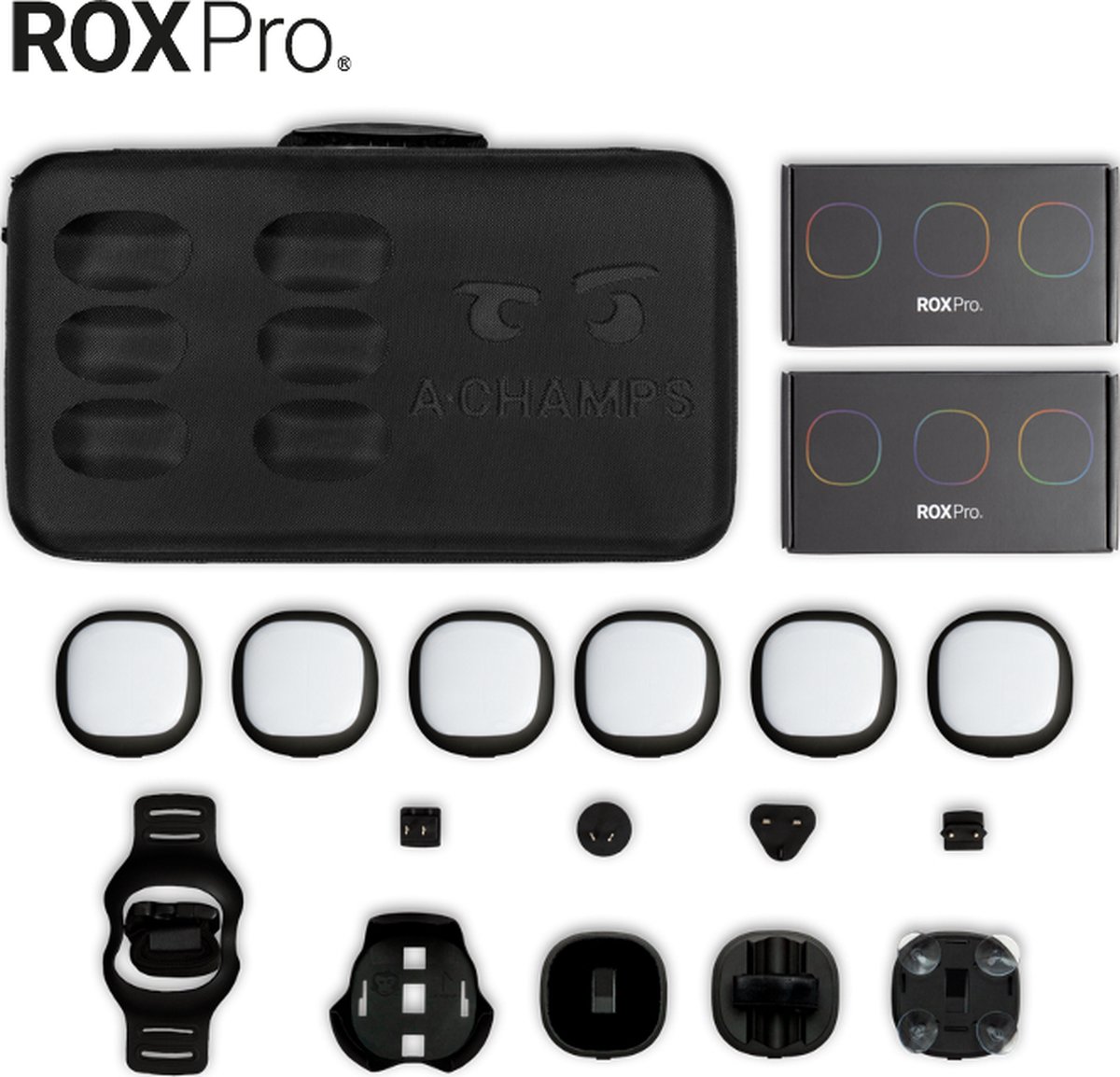Reaction Lights - A-Champs - ROXPro - 6 Set- Accessoires Set: 6x strap 6x ROXClaw - Reactie Snelheid - Geheugentraining - Licht - Geluid - Vibratie - Reactiesnelheid - Reactievermogen - Interactief trainen - Gratis App - Sterker dan Blazepod