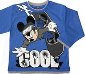 Disney Mickey Mouse Jongens Longsleeve - Blauw - T-shirt met lange mouwen - Maat 128